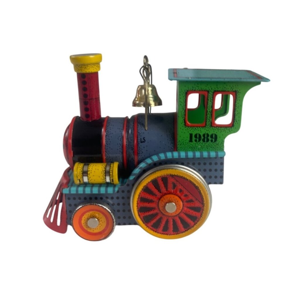 Vintage 1989 Collectible Tin Locomotive Train Christmas Ornament Nostalgic